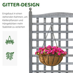 Rankhilfe Rosenbogen mit Pflanzkasten Trennwand