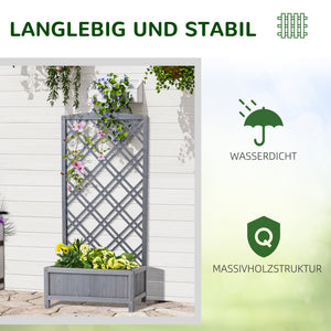 Rankhilfe Rosenbogen mit Pflanzkasten Trennwand