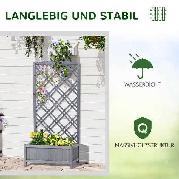 Rankhilfe Rosenbogen mit Pflanzkasten Trennwand