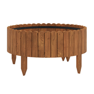 Rasenkante Beetumrandung Holz 200 x 20 cm braun
