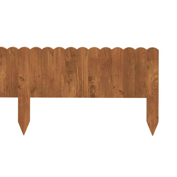Rasenkante Beetumrandung Holz 200 x 20 cm braun