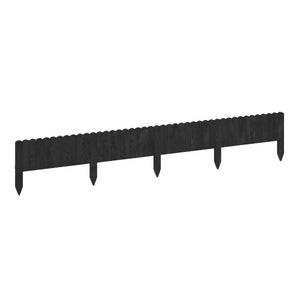 Rasenkante Beetumrandung Holz 200 x 20 cm schwarz