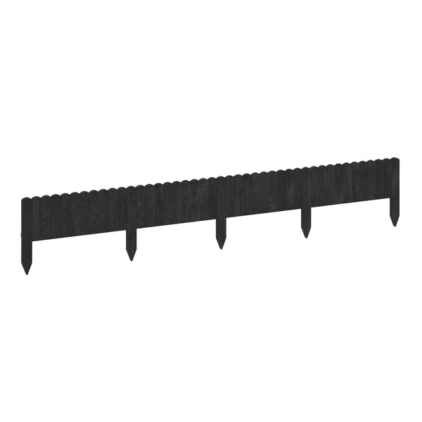 Rasenkante Beetumrandung Holz 200 x 20 cm schwarz