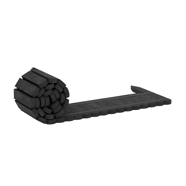Rasenkante Beetumrandung Holz 200 x 20 cm schwarz