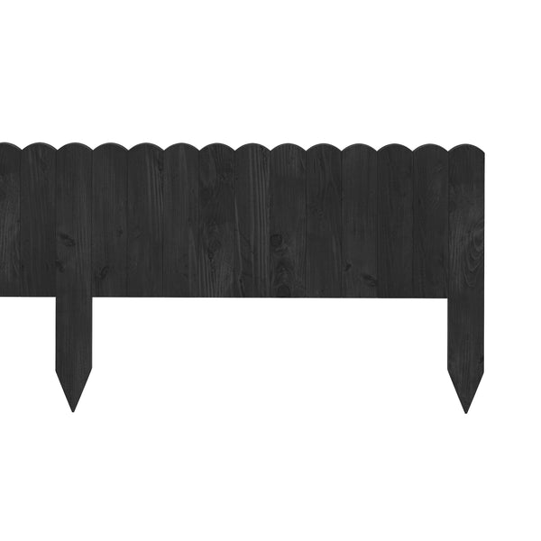Rasenkante Beetumrandung Holz 200 x 20 cm schwarz