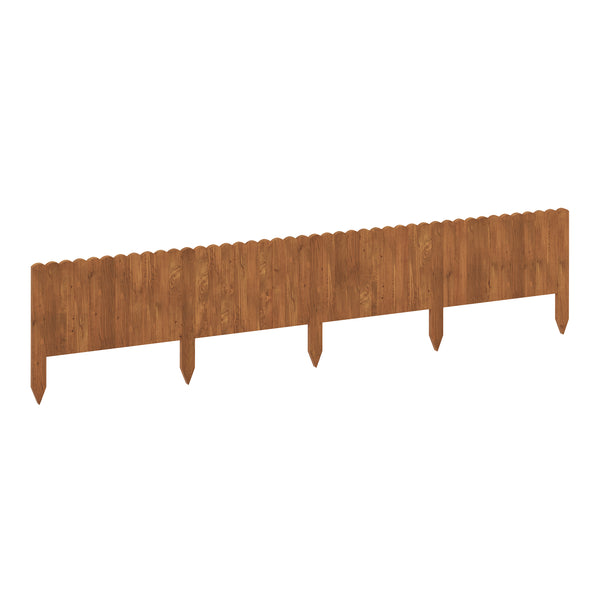 Rasenkante Beetumrandung Holz 200 x 30 cm braun