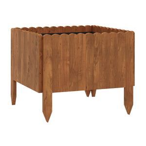 Rasenkante Beetumrandung Holz 200 x 30 cm braun