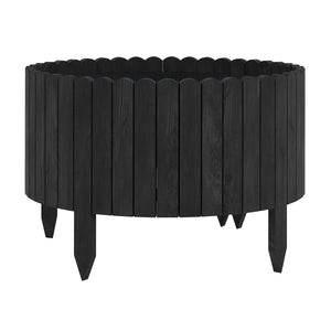 Rasenkante Beetumrandung Holz 200 x 30 cm schwarz