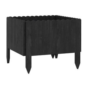 Rasenkante Beetumrandung Holz 200 x 30 cm schwarz