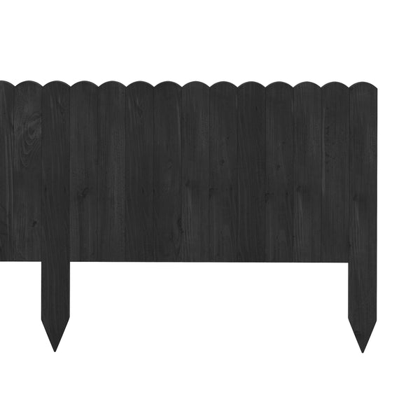 Rasenkante Beetumrandung Holz 200 x 30 cm schwarz