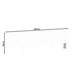 Rasenkante Beetumrandung Holz 200 x 40 cm braun