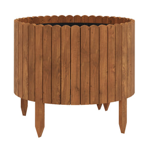 Rasenkante Beetumrandung Holz 200 x 40 cm braun