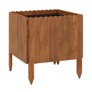 Rasenkante Beetumrandung Holz 200 x 40 cm braun