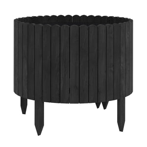 Rasenkante Beetumrandung Holz 200 x 40 cm schwarz