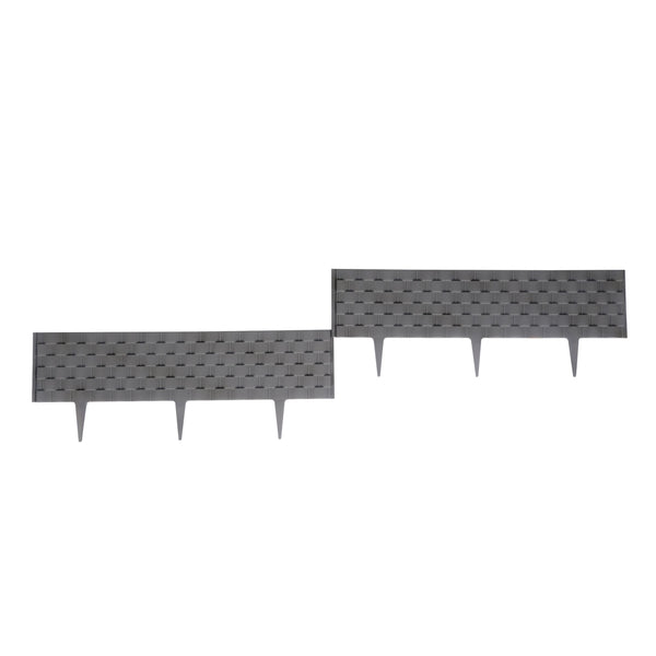 Rasenkante Rattanoptik anthrazit 50er Set