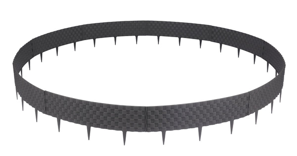 Rasenkante Rattanoptik anthrazit 50er Set