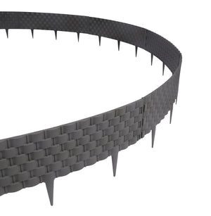Rasenkante Rattanoptik anthrazit 50er Set