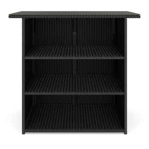 Rattan Bartheke MILANO schwarz