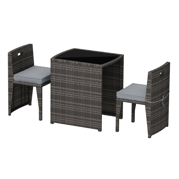 Rattan Bistroset KANKUN braun