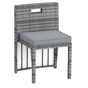 Rattan Bistroset KANKUN grau