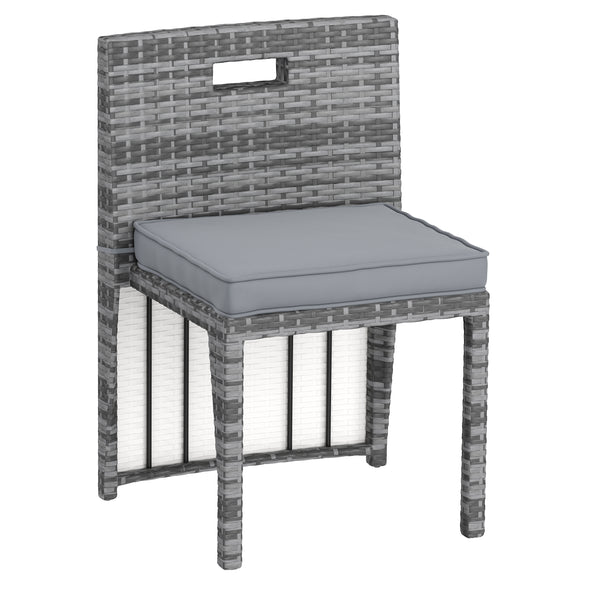 Rattan Bistroset KANKUN grau