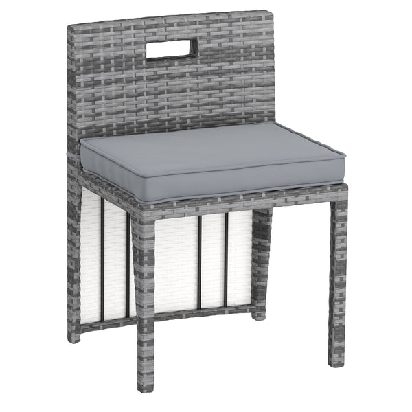 Rattan Bistroset KANKUN grau