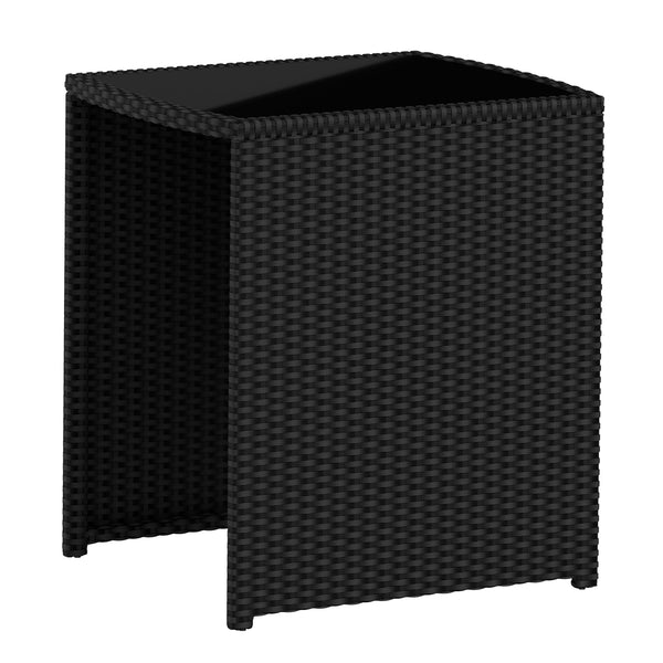Rattan Bistroset KANKUN schwarz