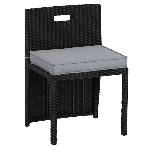 Rattan Bistroset KANKUN schwarz
