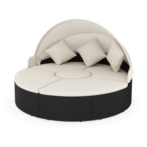 Rattan Sonneninsel CARPI schwarz