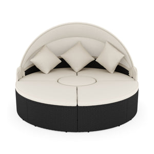 Rattan Sonneninsel CARPI schwarz