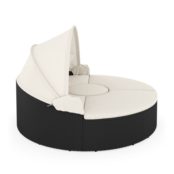 Rattan Sonneninsel CARPI schwarz