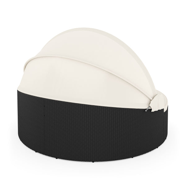 Rattan Sonneninsel CARPI schwarz