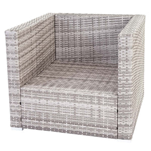 Rattan Gartenlounge Sitzgruppe Brescia ~ mit&nbsp;Kissen Creme