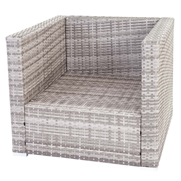 Rattan Gartenlounge Sitzgruppe Brescia ~ mit&nbsp;Kissen Creme
