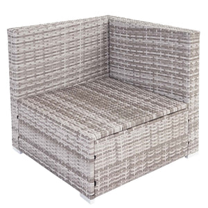 Rattan Gartenlounge Sitzgruppe Brescia ~ mit&nbsp;Kissen Creme