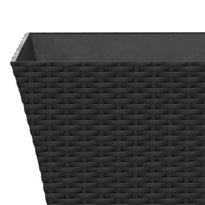 Blumentopf Rattan 38 x 38 x 31 cm 8er Set schwarz