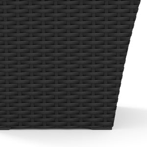 Blumentopf Rattan 38 x 38 x 31 cm 8er Set schwarz