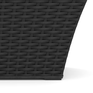 Blumentopf Rattan 61 x 21 x 21 cm 8er Set schwarz