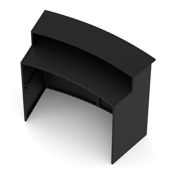 Bartheke Rattan TROPEA schwarz