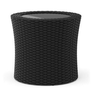 Gartenmöbelset Rattan BROOKLYN stapelbar schwarz
