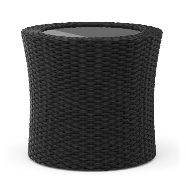 Gartenmöbelset Rattan BROOKLYN stapelbar schwarz