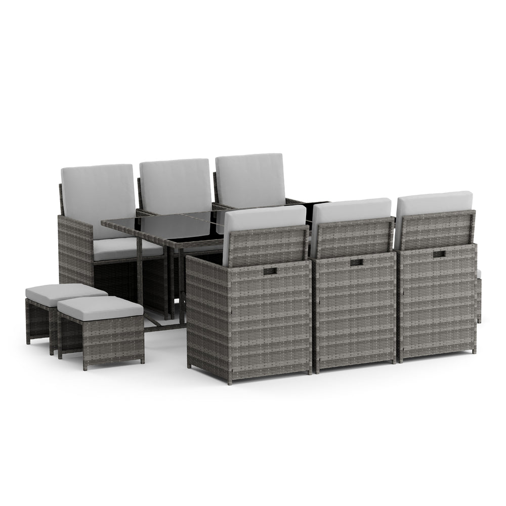 Ensemble de meubles en rotin GIORGIO, gris