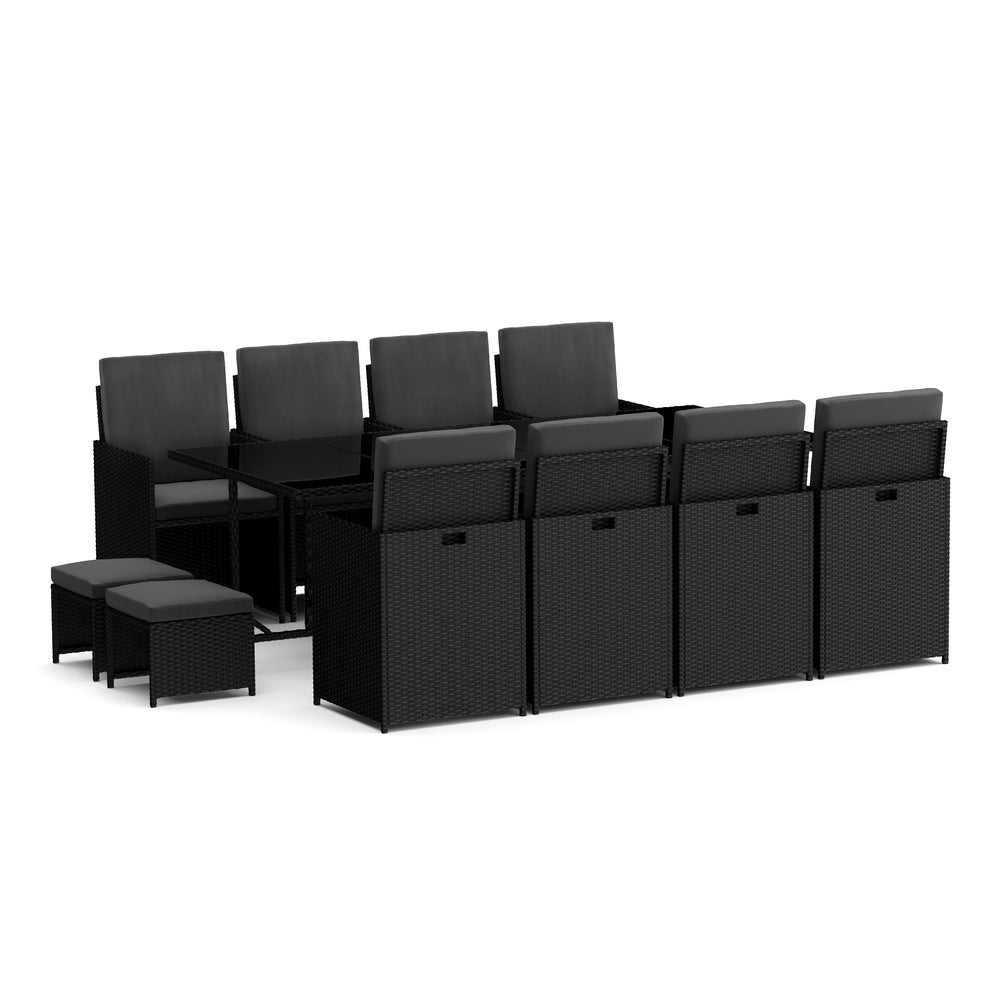 Ensemble en rotin MASSIMO noir