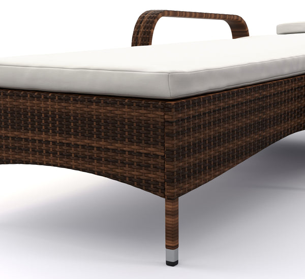 Rattan Gartenliege MAYA braun