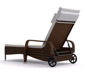 Rattan Gartenliege MAYA braun