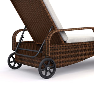 Rattan Gartenliege MAYA braun
