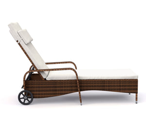 Rattan Gartenliege MAYA braun