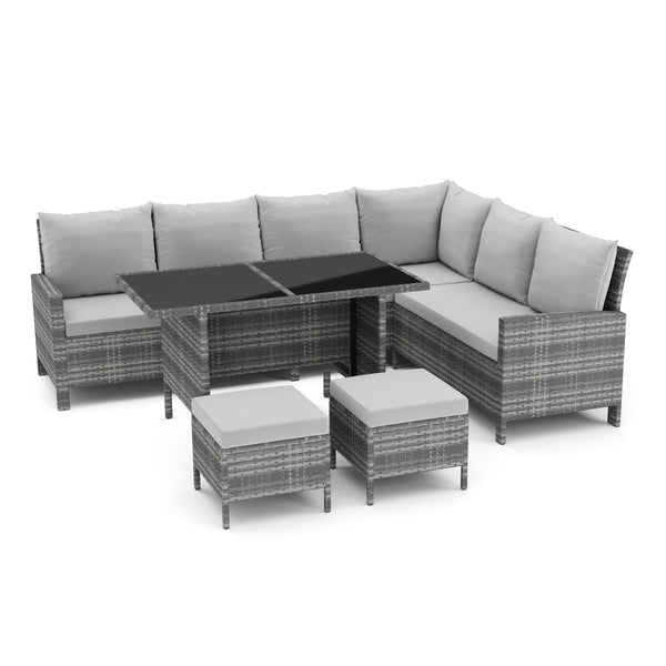 Rattanlounge ADRIANUS grau