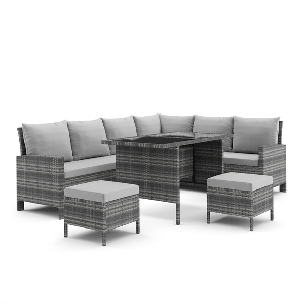 Rattanlounge ADRIANUS grau