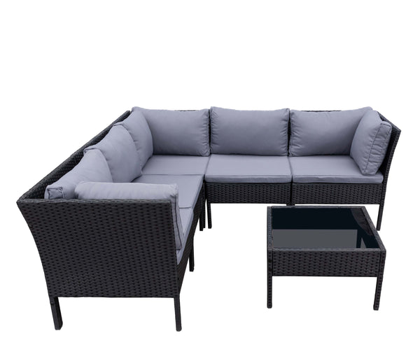 Rattanlounge BARI anthrazit